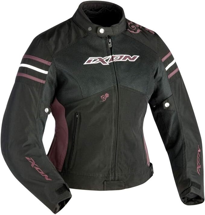 Ixon Electra Motorcycle Jacket Black/Aubergine - 3X Large