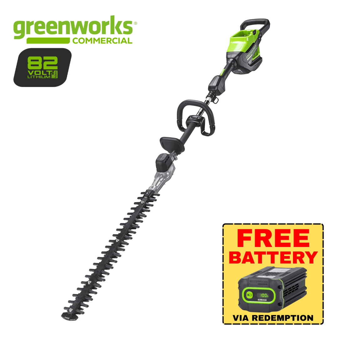 Greenworks 82V Gen II Short Pole Hedge Trimmer - Skin Only