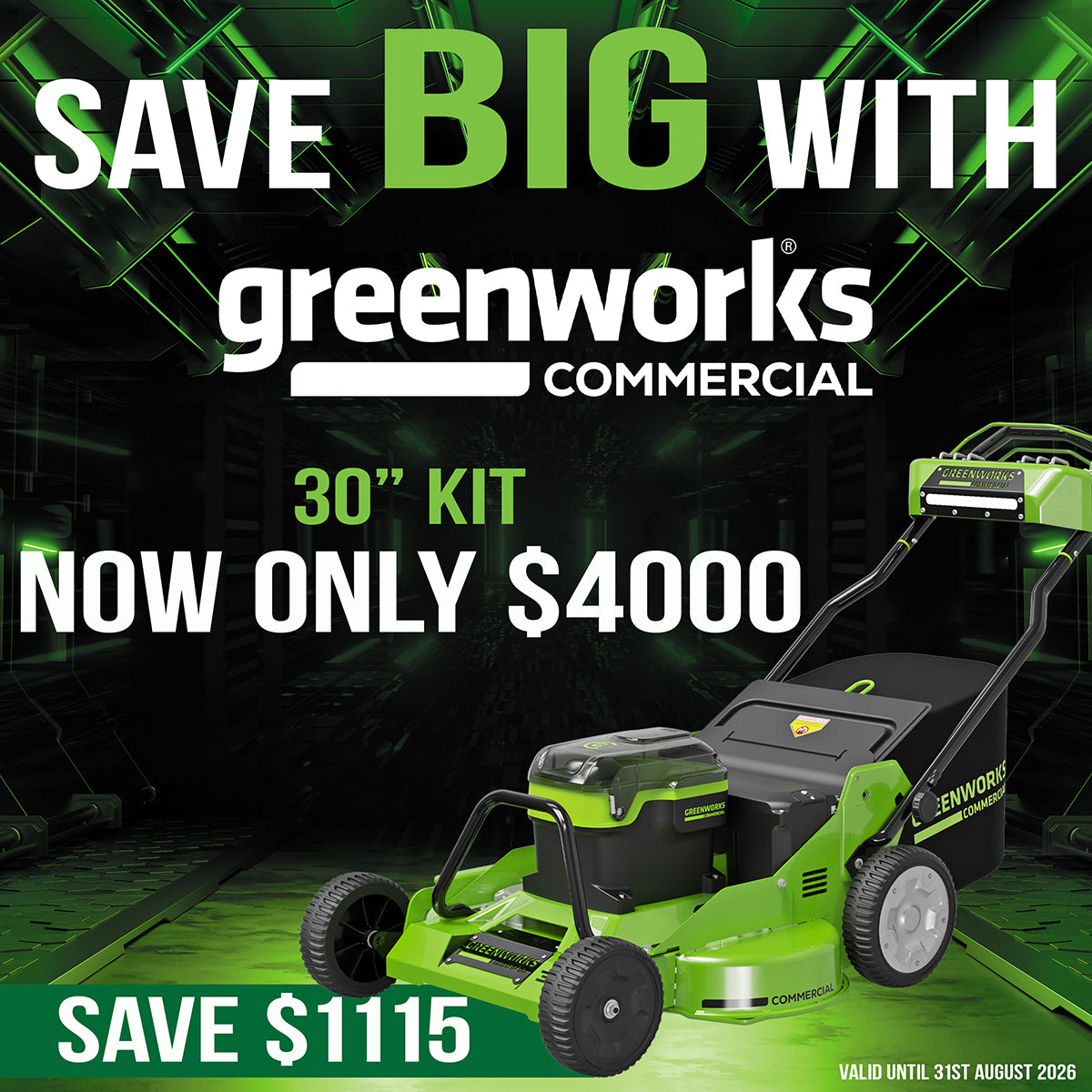 Greenworks 82V 30" Self-Propelled Lawn Mower - KIT