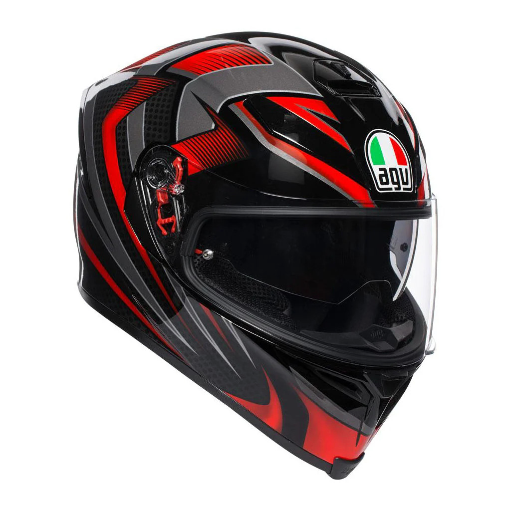 AGV K5 S Hurricane Motorcycle Helmet - Black/Red - XL