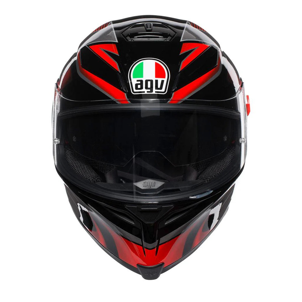 AGV K5 S Hurricane Motorcycle Helmet - Black/Red - XL