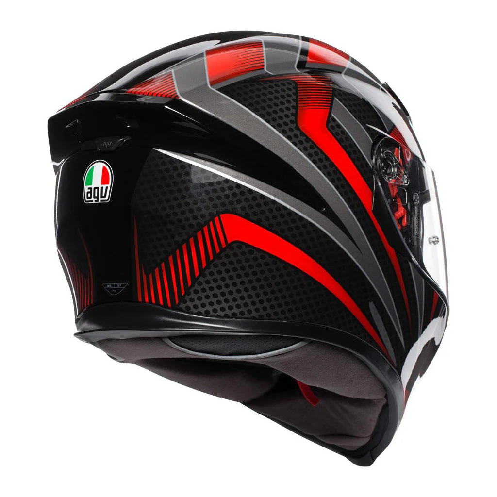 AGV K5 S Hurricane Motorcycle Helmet - Black/Red - XL