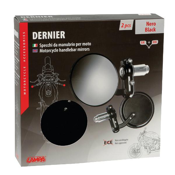 LAMPA DERNIER Bar End Mirror Pair Black