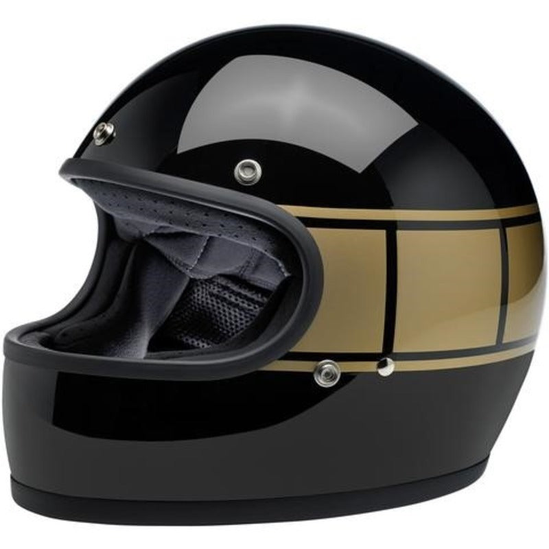 Biltwell Holeshot Motorcycle Helmet Gloss - Black - Medium