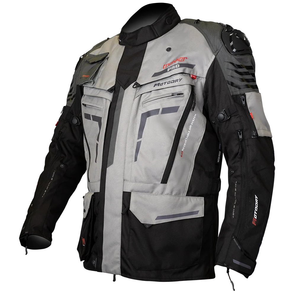 Motodry Trekker Pro Jacket - Black/Anthracite/Grey