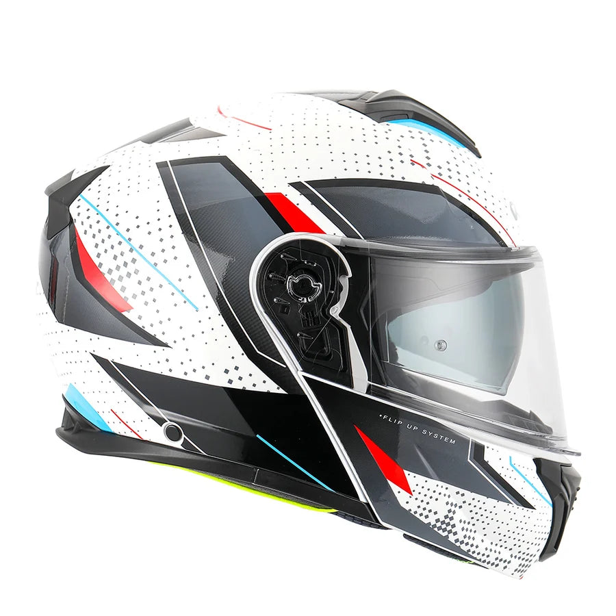 RXT 918 Flip-Up Fusion Gloss White/Black/Red Helmet - XL