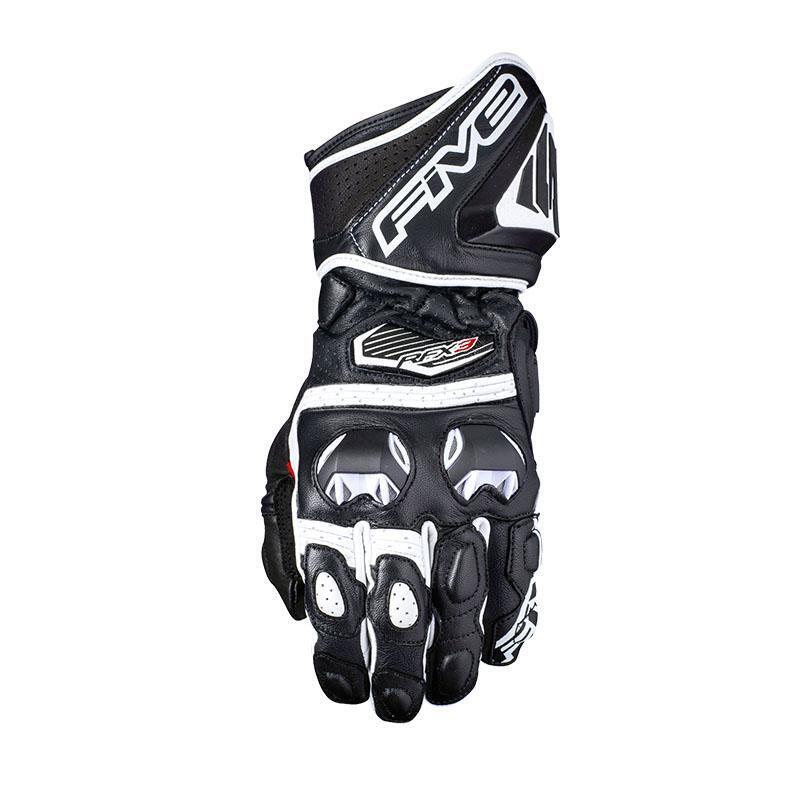 Five RFX-3 Motorcycle Leather Gloves - Black - 8/Small
