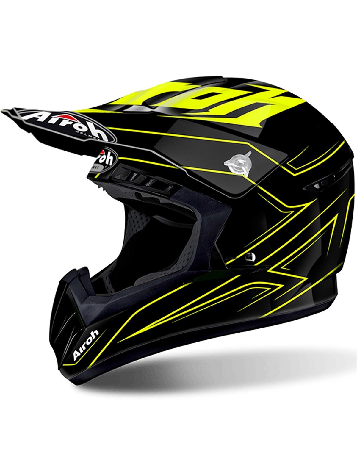 AIROH ST701 Spacer Lightweight Motorbike Helmet - Gloss Yellow - Large