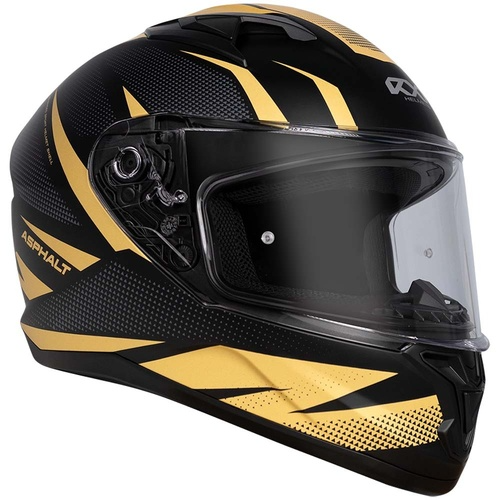 Rxt 825 - Street 2 - Asphalt Motorcycle Helmet - Matte Black/Gold - X-Large