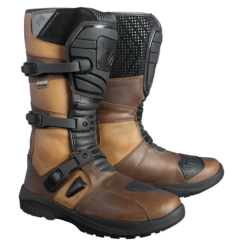 MotoDry Adventure Trekker Blck Brown Boots Euro 48 US13