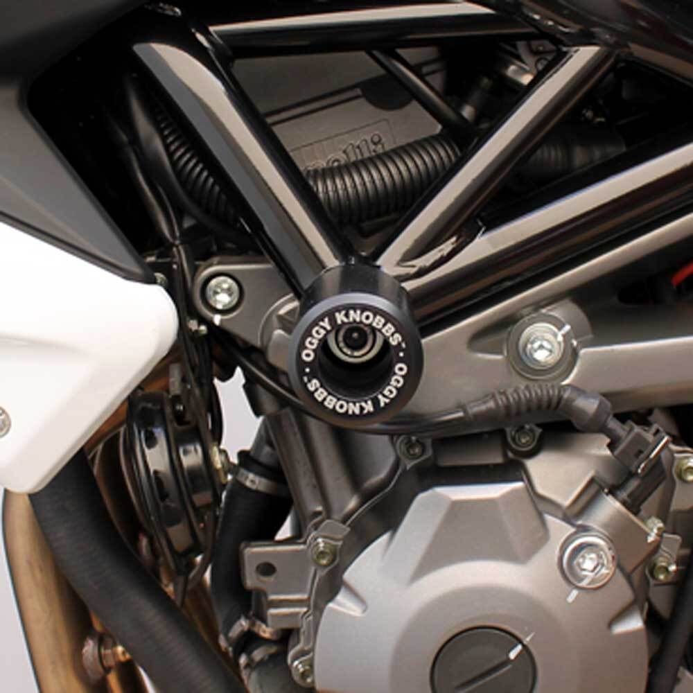 Oggy Knobb Motorcycle Frame Slider Kit Benelli Bn600 13-16 - Black Knobb