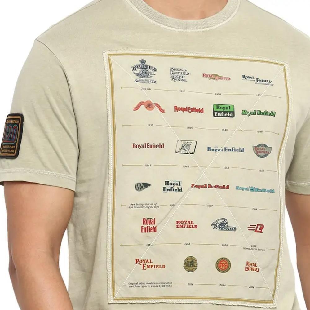 Royal Enfield 120Th Year Motorcycle T-Shirt - Olive - Small