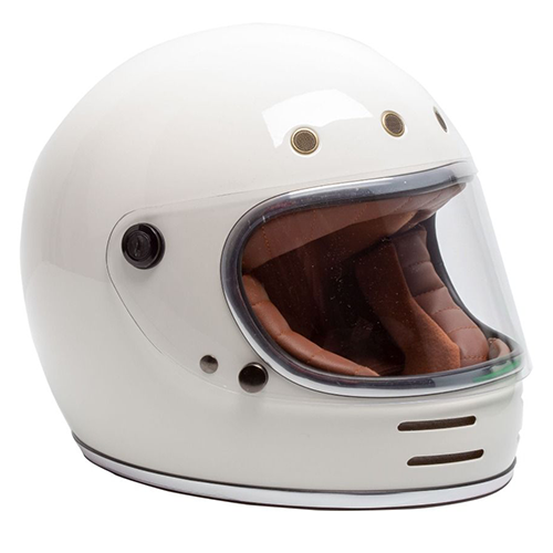 Rxt Stone Full Face Patina Motorcycle Helmet Vintage White Gloss