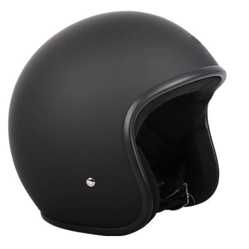 RXT A611C Low Ride Matte Black Helmet w/No Studs - Medium