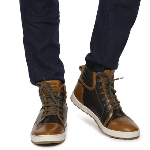 Royal Enfield Contrast Retro Riding Sneakers Olive Tan EU42 UK 8