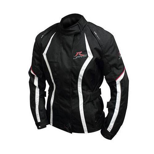 Rjays Opal III Ladies Motorcycle Jacket - Black /White /Red - Small
