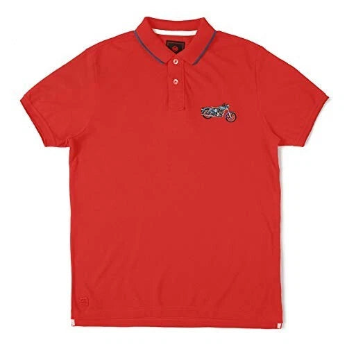 Royal Enfield Motorcycling Polo Shirt Red 2XL