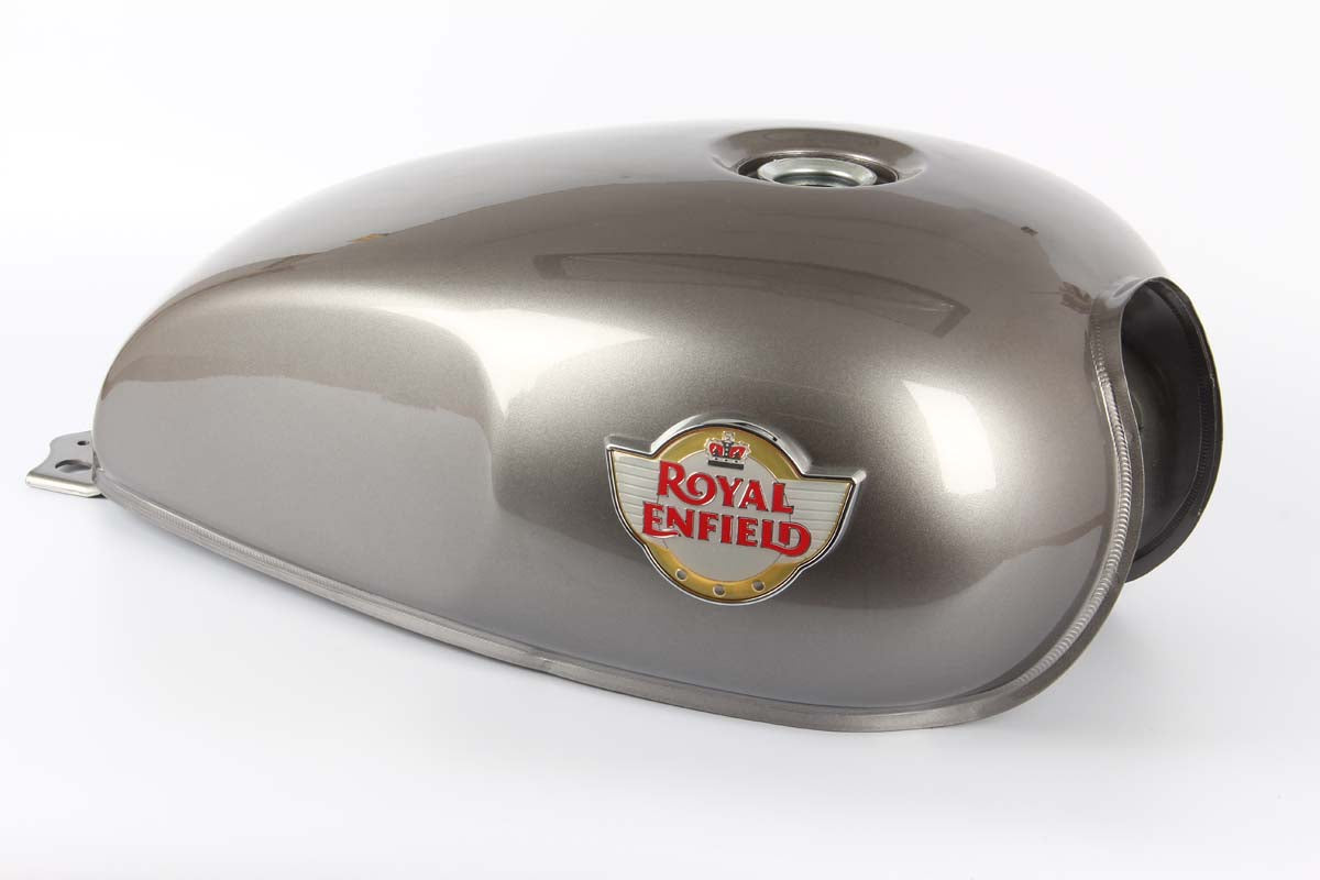 Royal Enfield Interceptor Fuel Tank Painted Silver Spectre