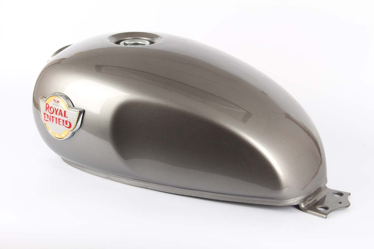 Royal Enfield Interceptor Fuel Tank Painted Silver Spectre