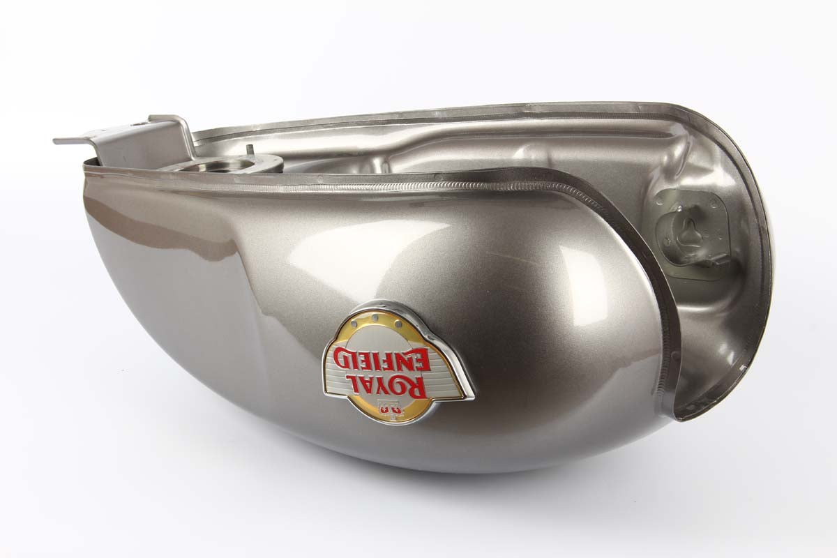 Royal Enfield Interceptor Fuel Tank Painted Silver Spectre