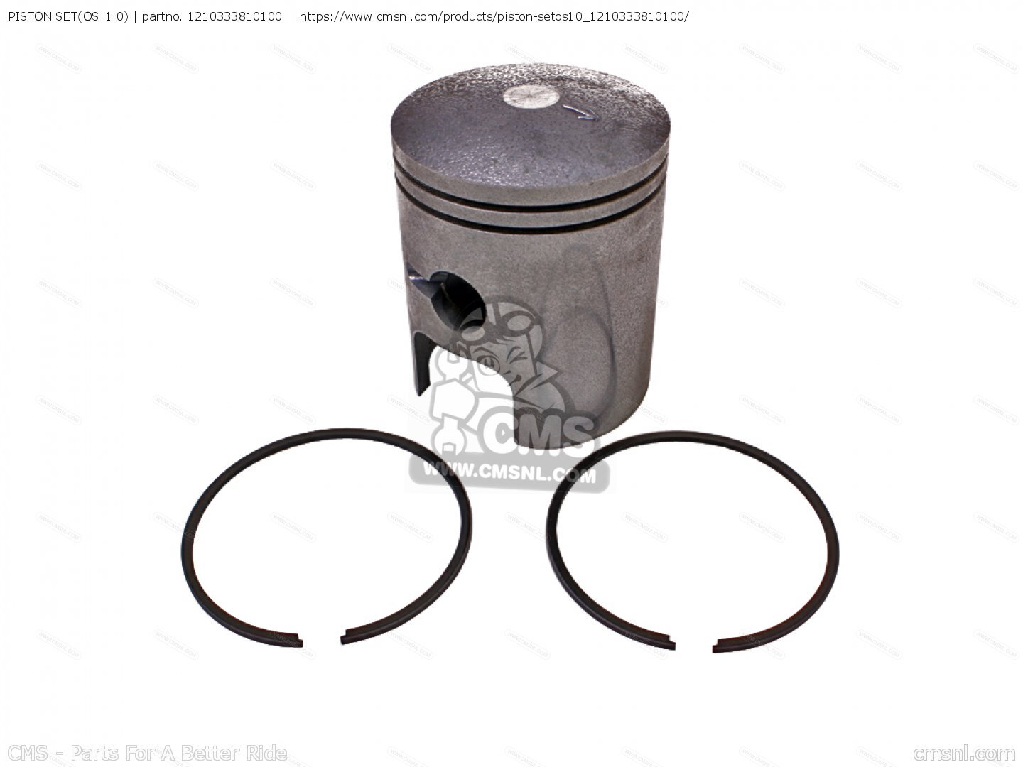 Suzuki Motorcycle Piston & Rings Set, 1.0Mm O/S