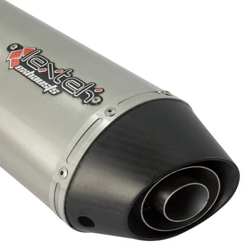 Lextek RP1L Matt Stainless Steel L/H Oval Silencer 51mm