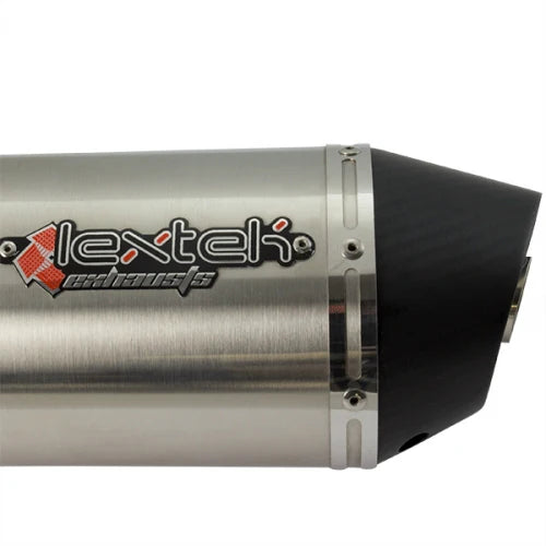Lextek RP1L Matt Stainless Steel L/H Oval Silencer 51mm