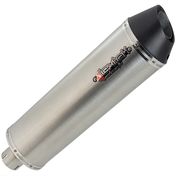 Lextek RP1L Matt Stainless Steel L/H Oval Silencer 51mm