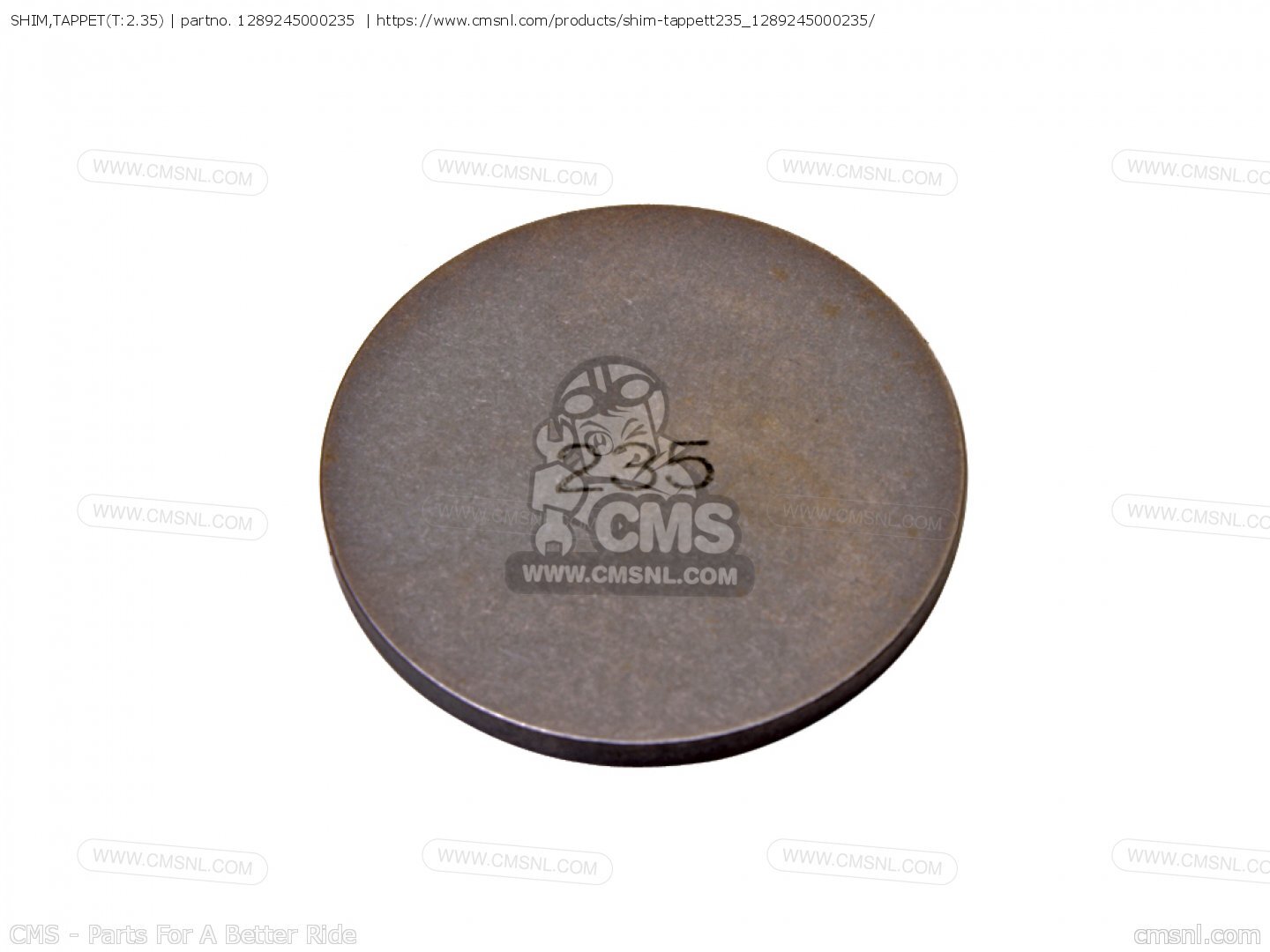 Suzuki Motorcycle Shim - Tappet 2.35Mm