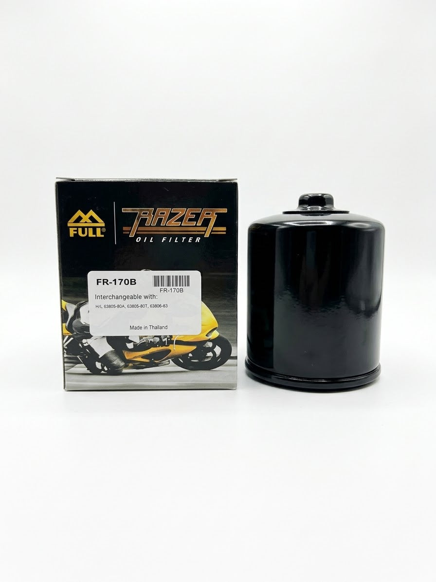Full Razer Oil Filter For Harley Davidson 170B with Nut - Black