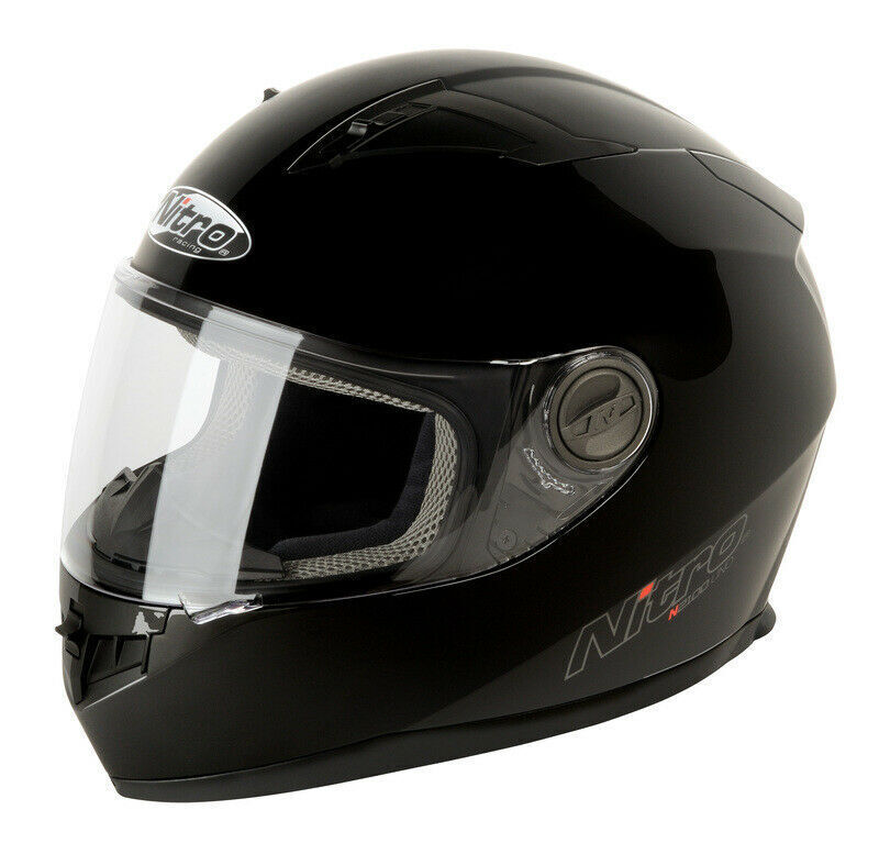 Nitro N2100 Uno Motorcycle Helmet - Black - SMALL