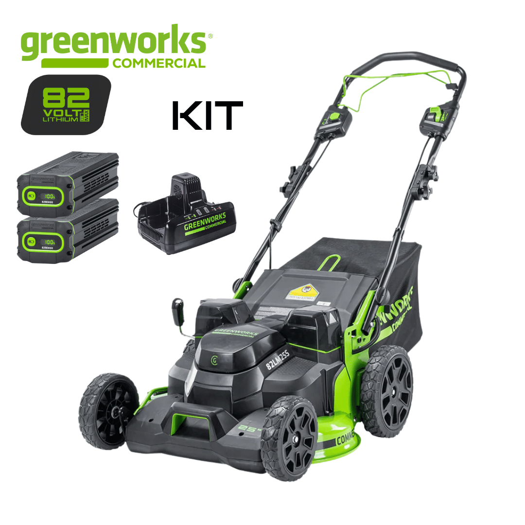 Greenworks 82V Self-Propelled Lawn Mower 25" - KIT
