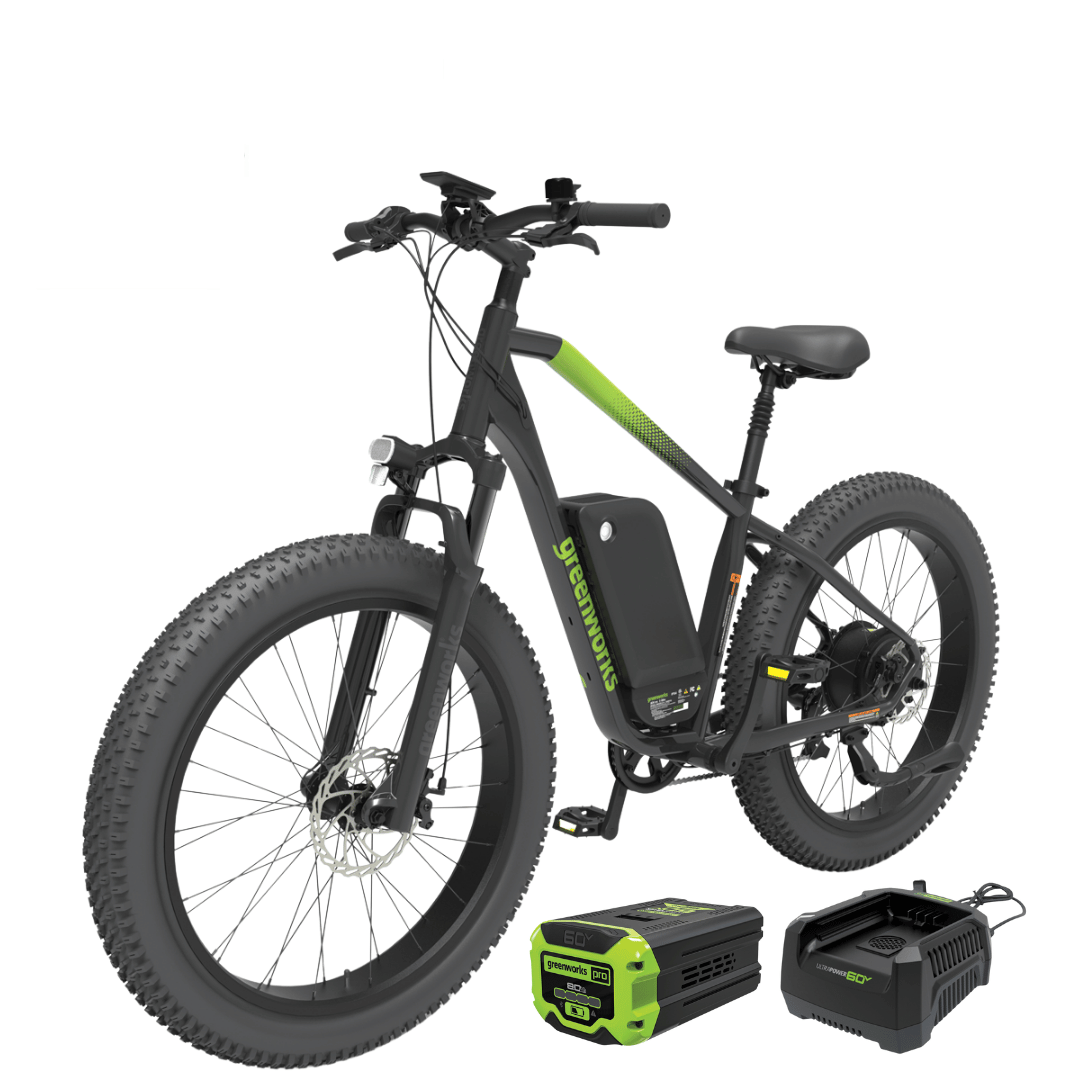 Greenworks 60V VENTURE Series 26” Fat Tyre Electric Mountain Bike