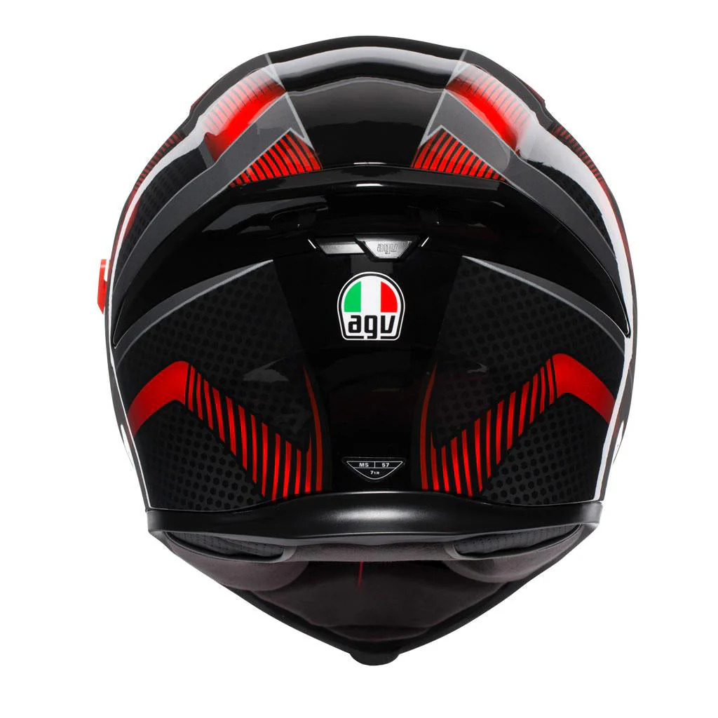 AGV K5 S Hurricane Motorcycle Helmet - Black/Red - XL