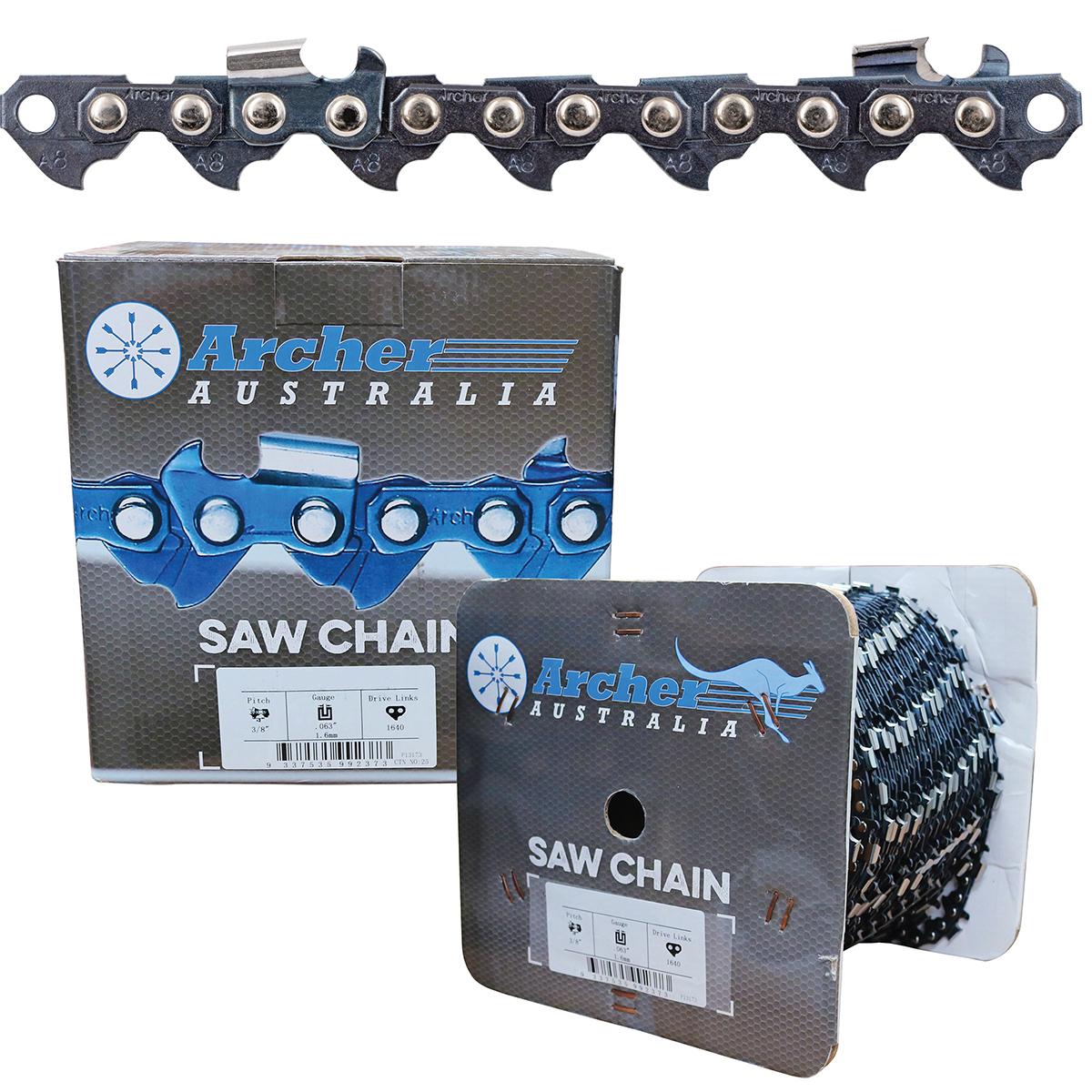 Archer Chain Reel - 3/8", .058", 100ft, Semi Chisel, Skip Tooth