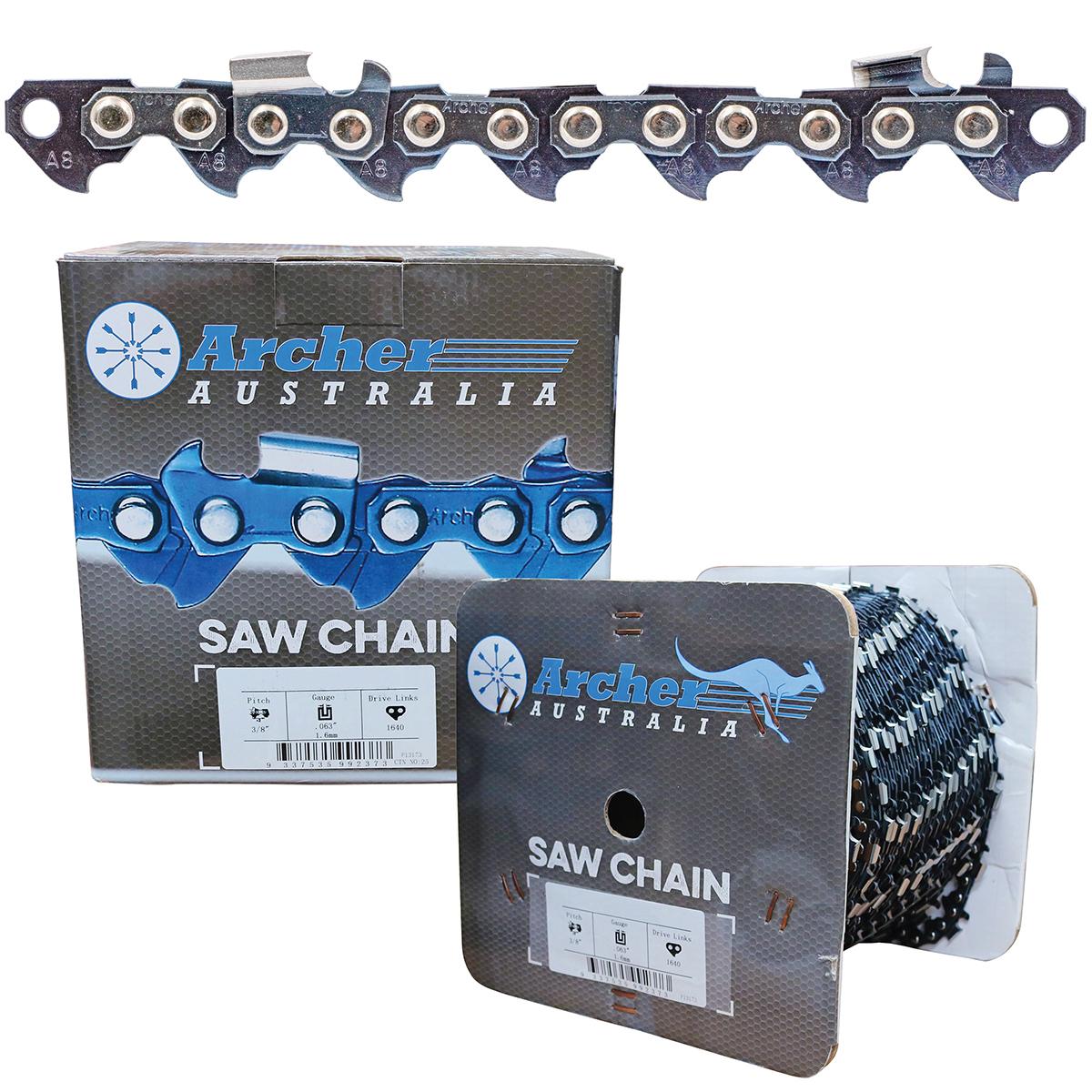 Archer Chain Reel - 3/8", .058", 100ft, Full Chisel , Skip Tooth