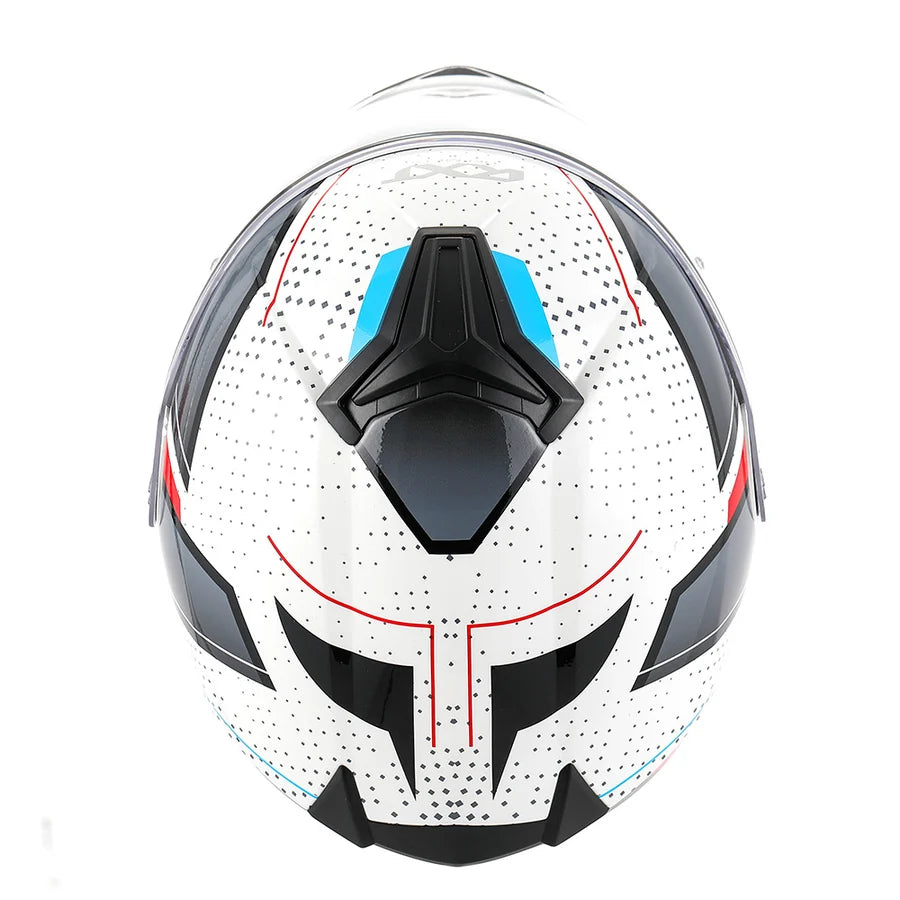 RXT 918 Flip-Up Fusion Gloss White/Black/Red Helmet - MEDIUM