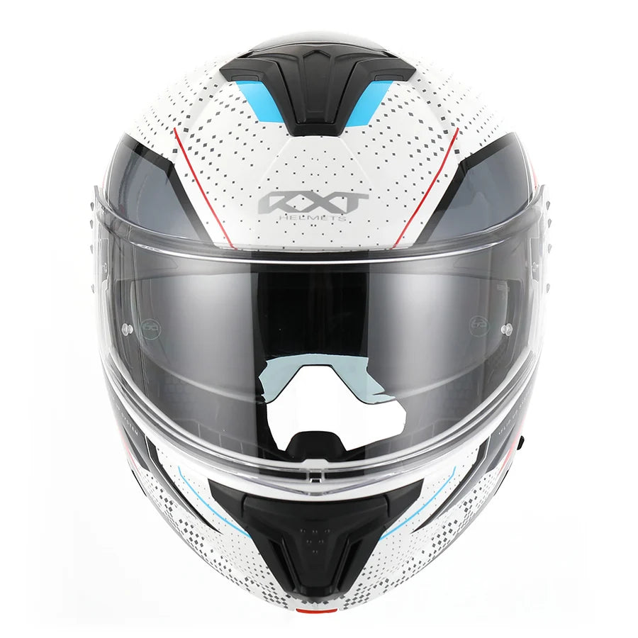 RXT 918 Flip-Up Fusion Gloss White/Black/Red Helmet - MEDIUM