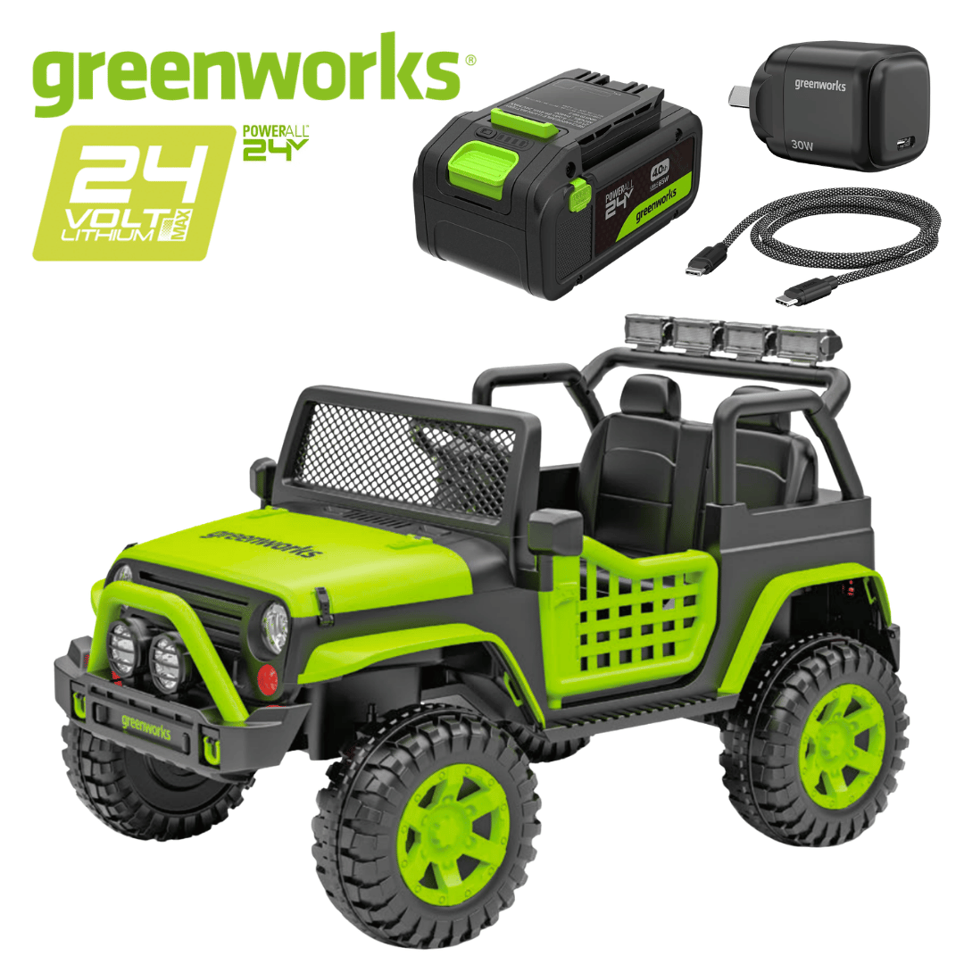 Greenworks 24V Junior Adventure Series Kids Ride-On Jeep - PRE-ORDER