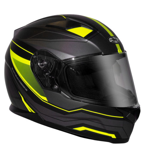 Rxt 817 Street Missile Motorcycle Helmet - Matte Black/Fluro Yellow - Small