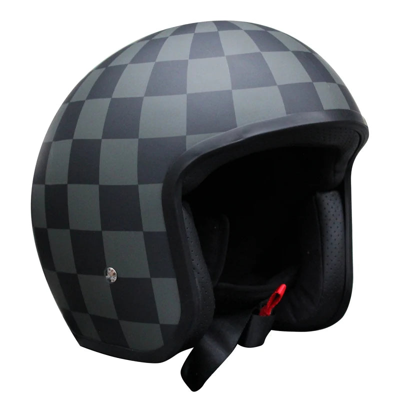 Johnny Reb Burke Motorcycle Helmet Check - X-Large - No Studs