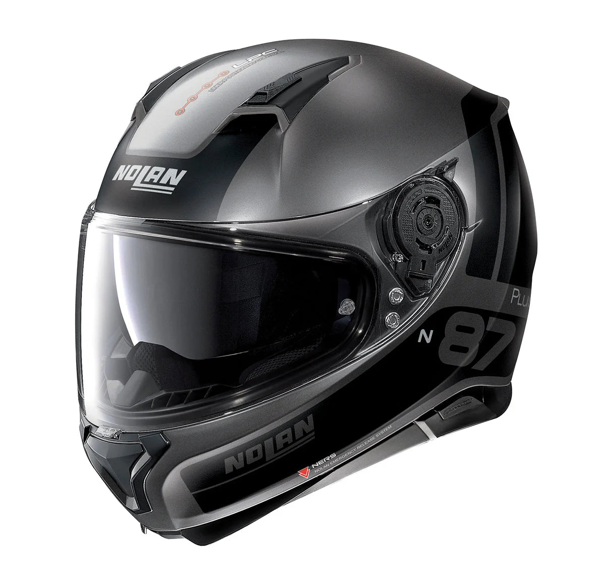 Nolan N-87 Plus Distinctive Flat Grey/Black Small