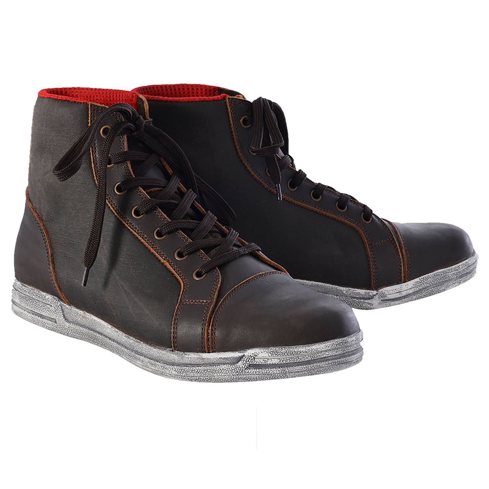 Oxford Jericho Mens Motorcycle Boots - Brown - Uk 8 - Euro 42