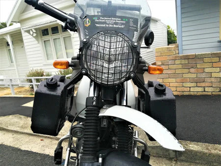 SRC Himalayan Headlight Guard Black Powder Coat Steel 2016 - 2020