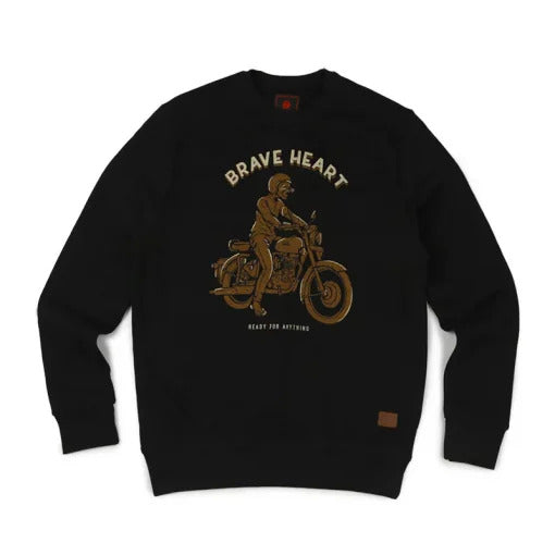 Royal Enfield Braveheart Motorcycle Sweatshirt - Black - Medium