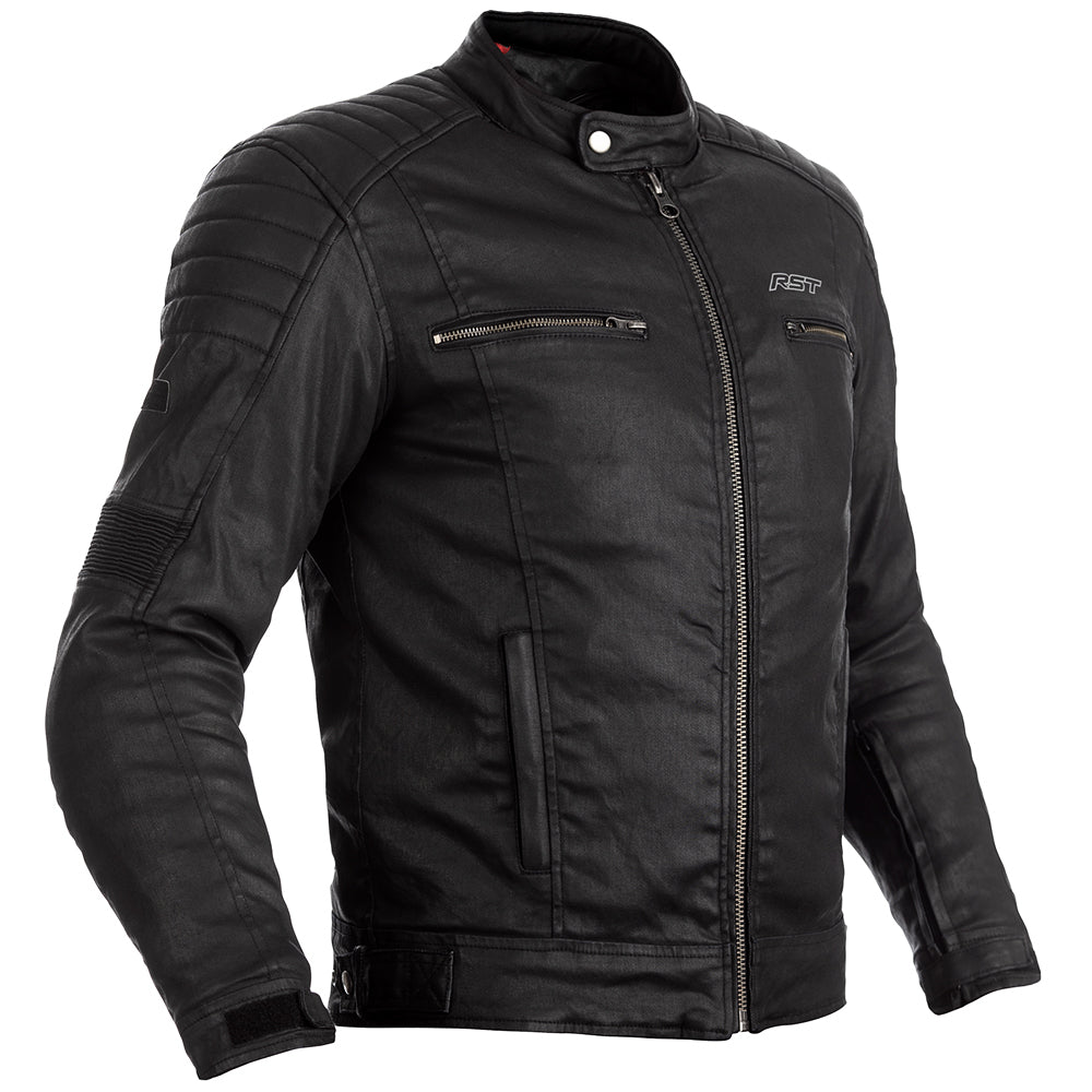 RST Brixton CE Waterproof Wax Jacket - Black - 2XL