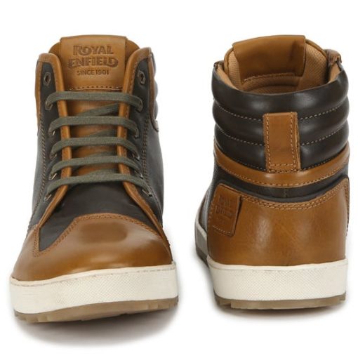 Royal Enfield Contrast Retro Riding Sneakers Olive Tan EU42 UK 8