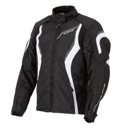 Rjays Athena Textile Motorcycle Jacket Ladies - Black /White - 8