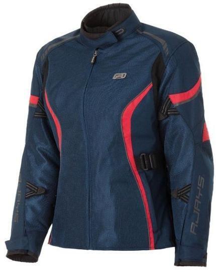 Rjays Athena Womens Textile Motorcycle Jacket - Blue/Red - 8