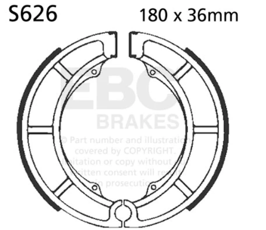 EBC Motorcycle Brake Shoe Set